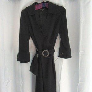 Tahari Arthur S Levine Beautiful Navy Blue Dress Fully Lined Dress size 4